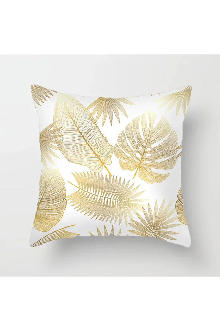 Yellow Leaf Polyester Pillowcase | Bowlift