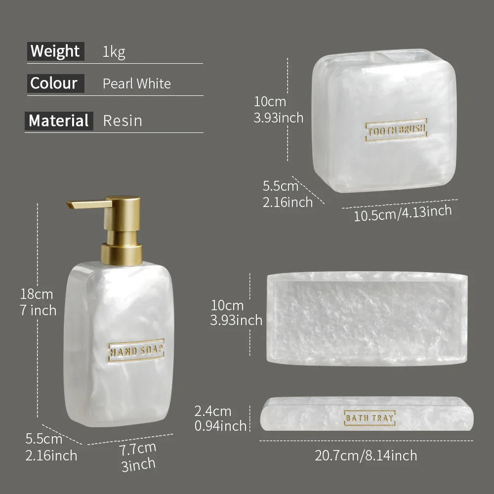 Pearl 3-Piece Bathroom Set Bowlift