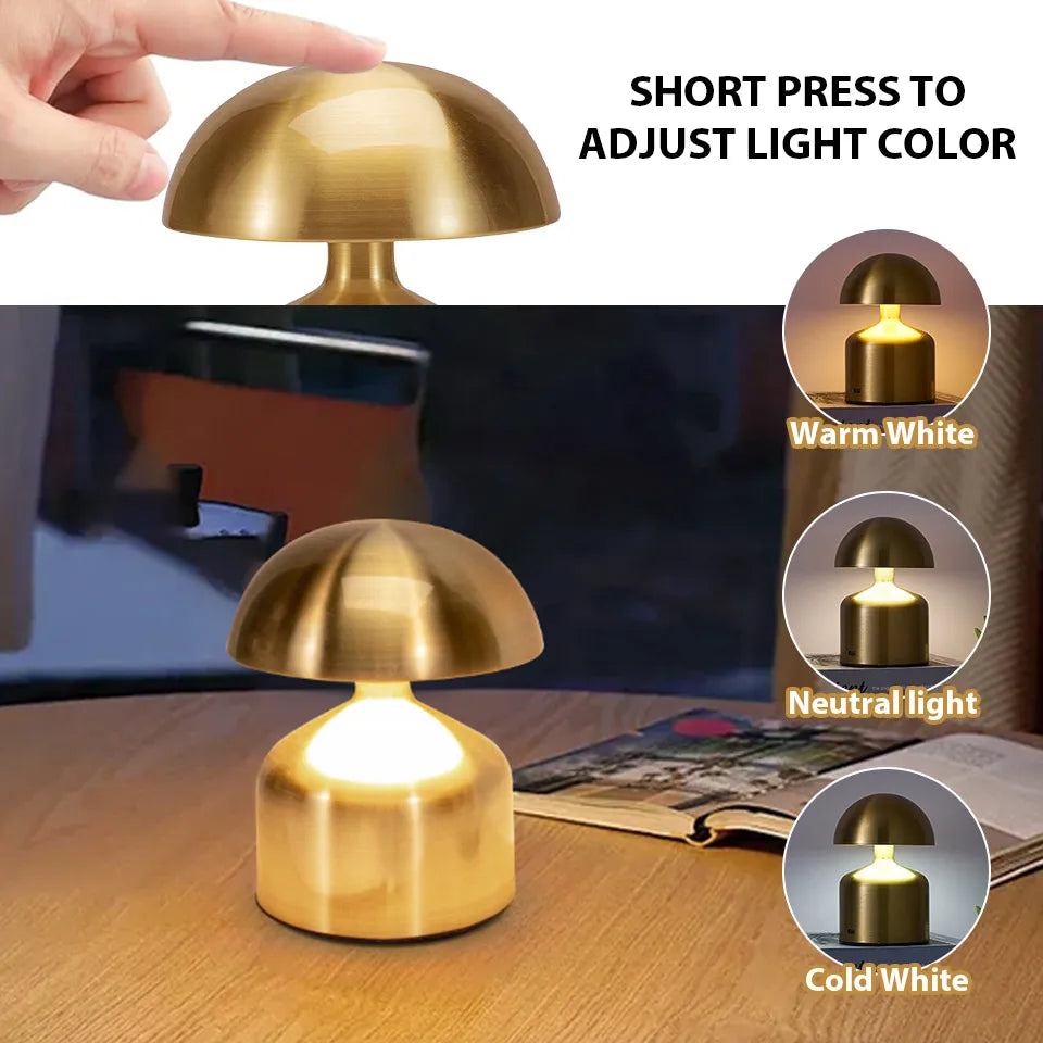 BowLift | LumoVerde LED table lamp | Rechargeable | 3 color temperatures & touch dimmer | 4W | 5V