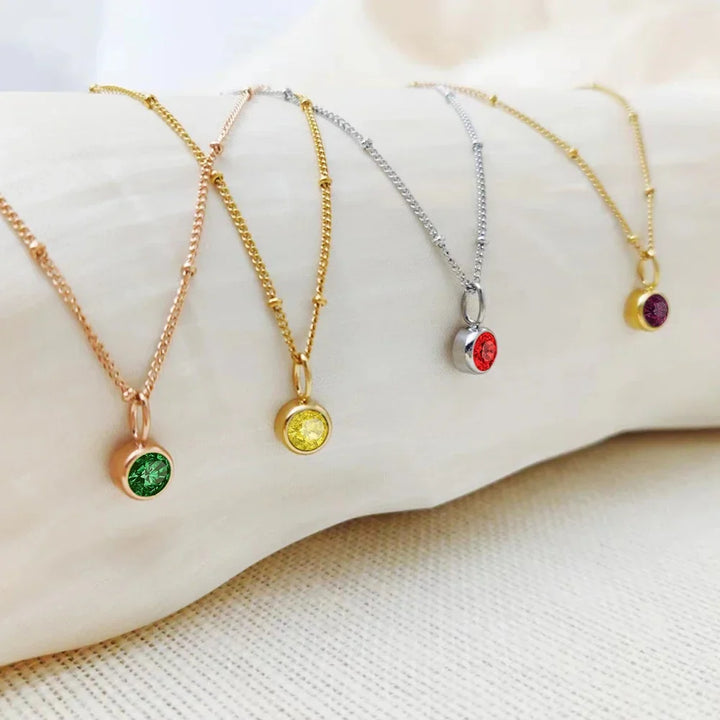 BowLift | Dainty Birthstone Satellite Choker Necklace