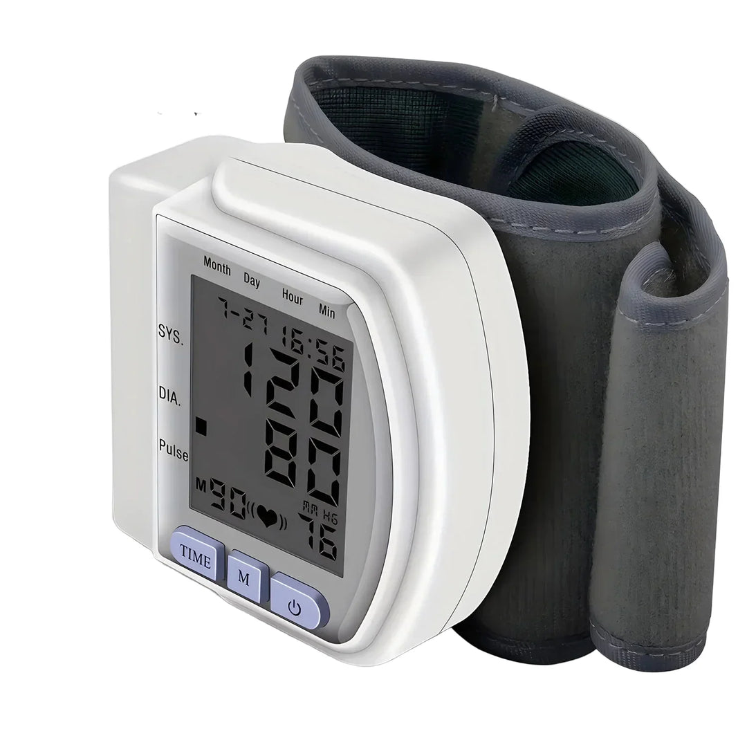 BowLift | PulseTrack Digital Wrist Blood Pressure Monitor with LCD Display