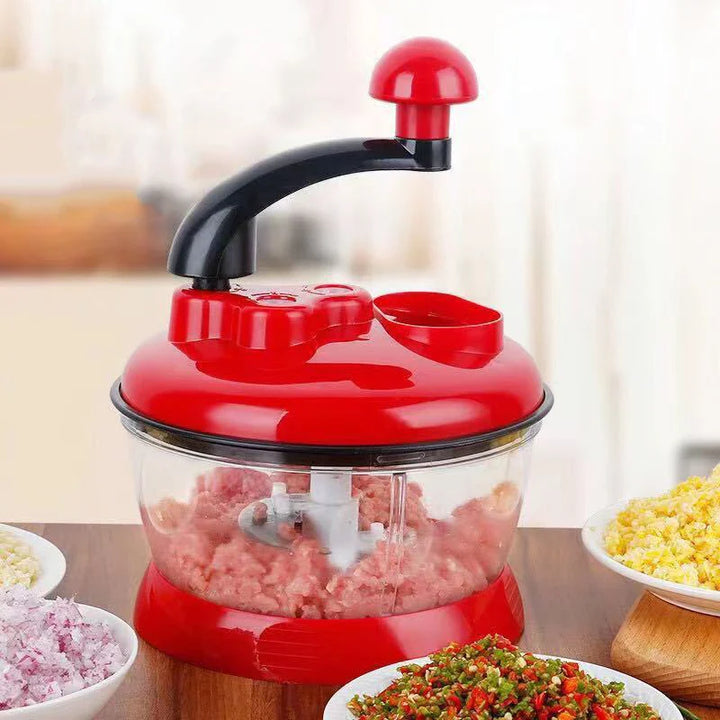BowLift | SchnittFix EcoChop Manual Garlic & Vegetable Chopper | Stainless Steel Blades | 16×16×13.5 cm | Multifunctional Kitchen Chopper