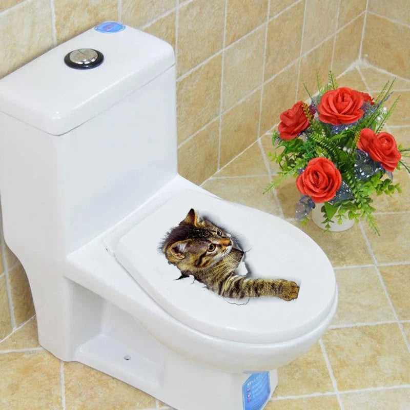 3D Toilet Protector Cat Sticker | Bowlift