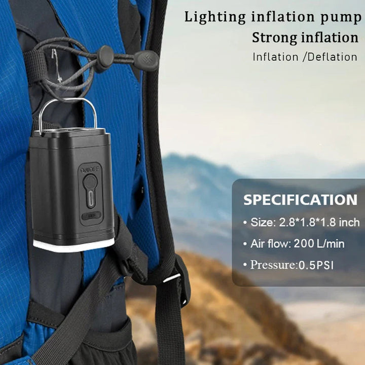Mini air pump USB-C with 5 nozzles – 200 L/min | Bowlift