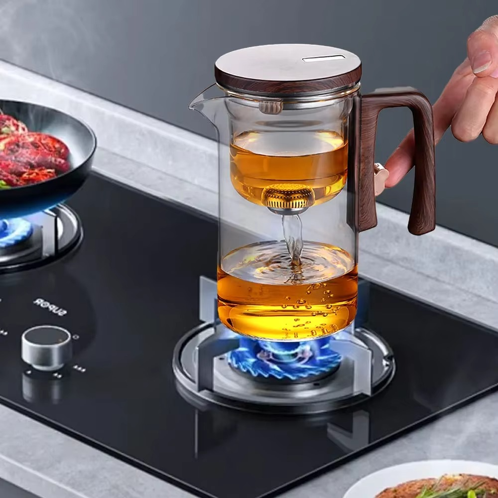 BowLift | Magical Glass Teapot with Built-In Strainer and Heat-Resistant Handle