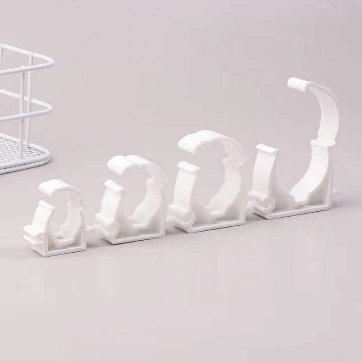 BowLift | Plastic PPR Pipe Clamp Holders with Protective Cover, Set of 20