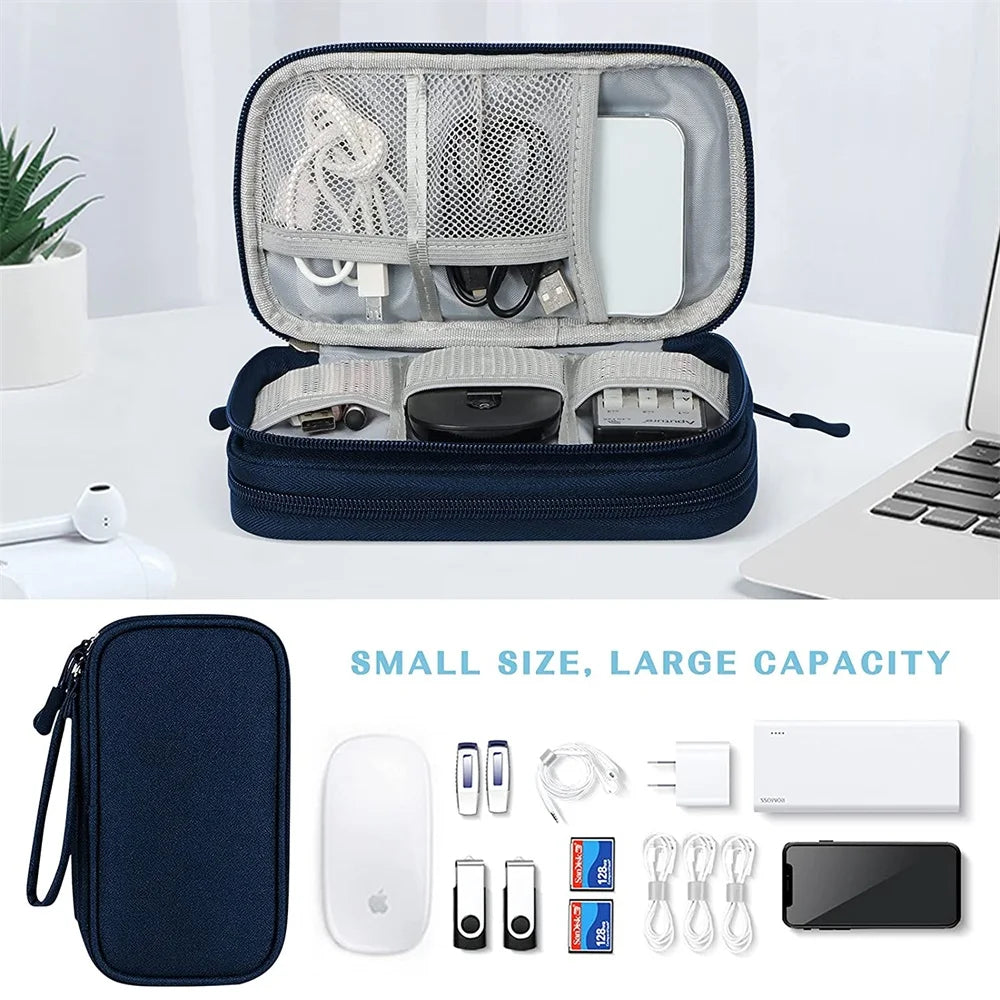 BowLift | Techviva PackSafe Electronic Organizer Bag | 2-layer & waterproof | For cables, chargers, USB & accessories | Compact & portable