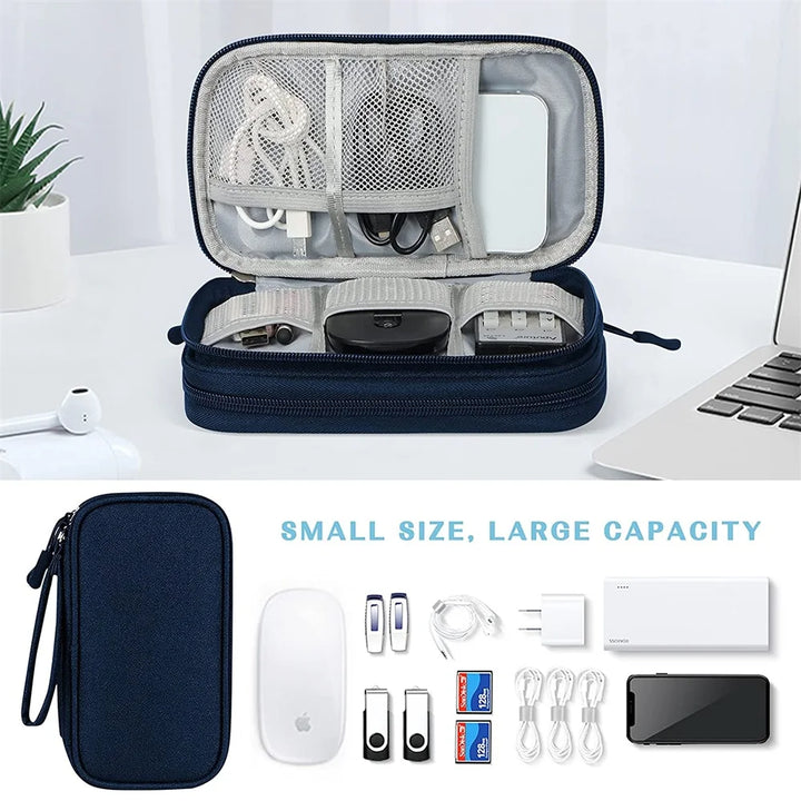 BowLift | Techviva PackSafe Electronic Organizer Bag | 2-layer & waterproof | For cables, chargers, USB & accessories | Compact & portable