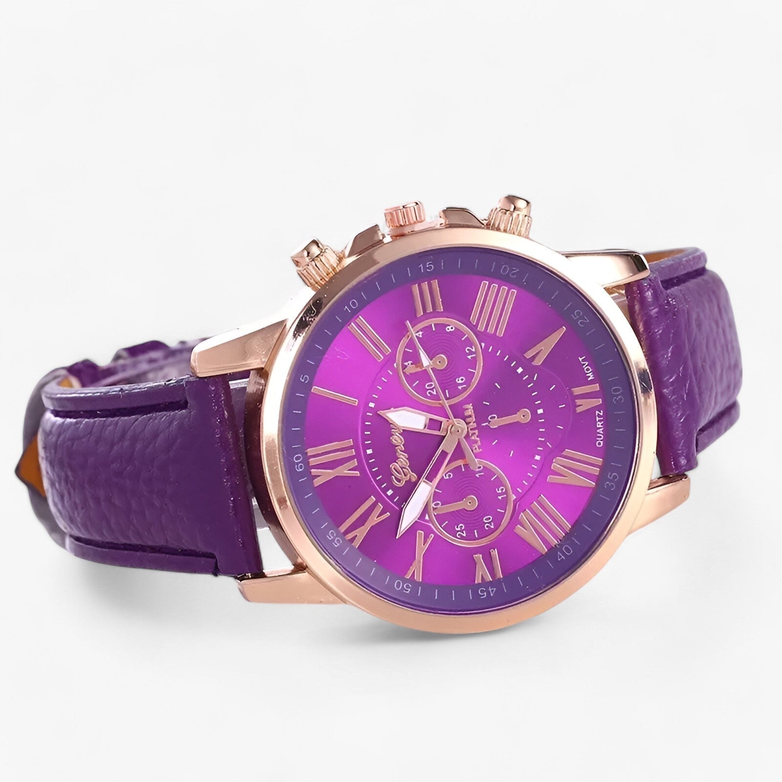 BowLift | Camille Womens Waterproof Leather Strap Watch 42mm