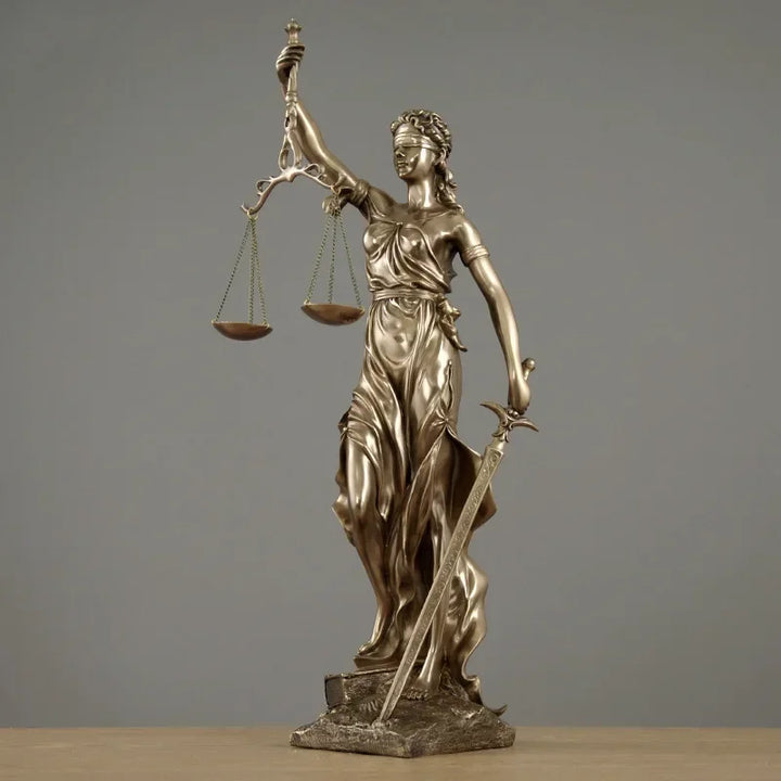 BowLift | ERMAKOVA European antique bronze Greek goddess of justice statue Fair Angels resin sculpture ornaments desktop home decoration gift