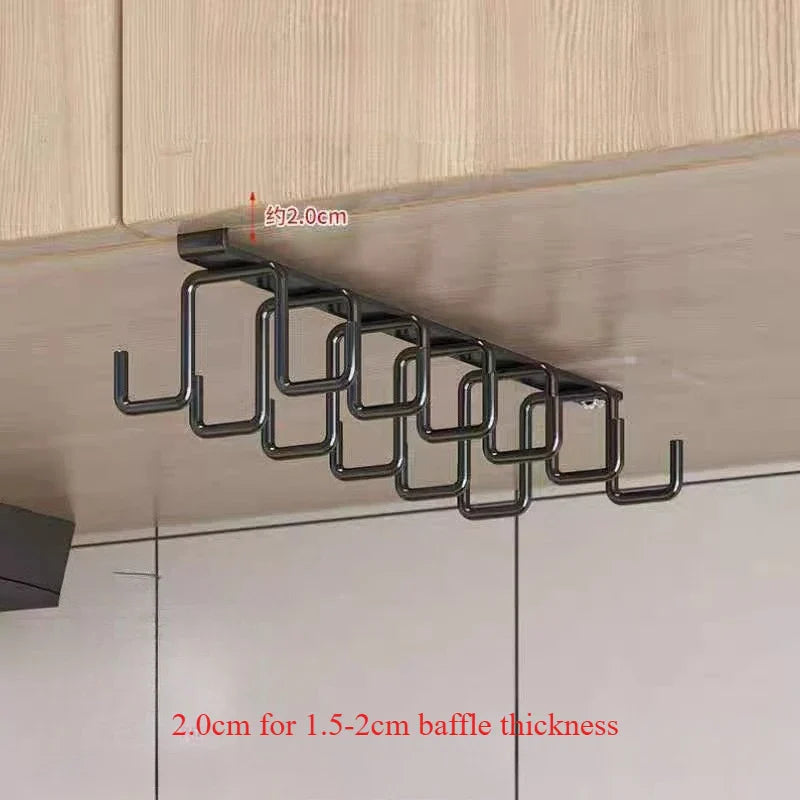 BowLift | Ferrosa Iron Hooks for Kitchen Cabinet | Wall Shelf & Coat Hooks | Space-saving & Load-bearing