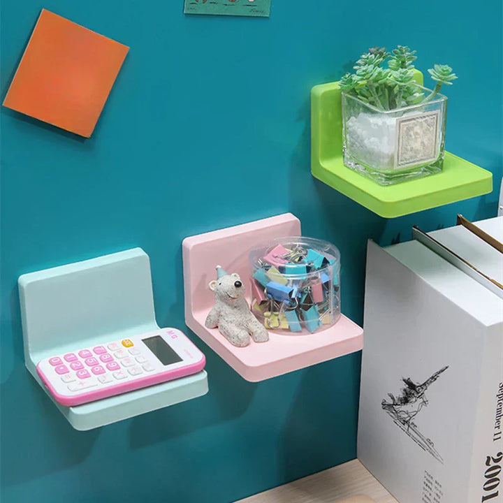 BowLift | Wallify Adhesive Shelf | Self-adhesive & Residue-free | For Bathroom, Kitchen & Hallway | No Drilling