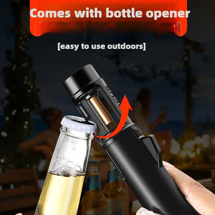 Multi-Use Bottle Opener Windproof Jet Torch Lighter | Bowlift