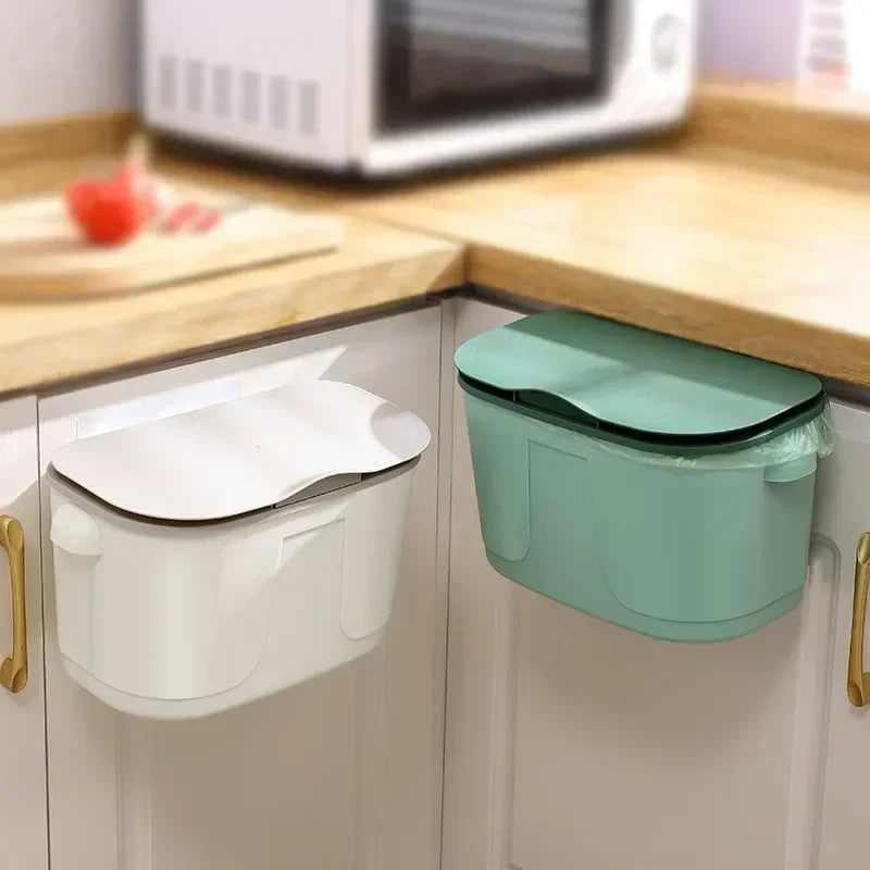BowLift | Wall Bin Cleanvero | With Lid | Hanging & Space-Saving | For Kitchen & Bathroom | Large Volume