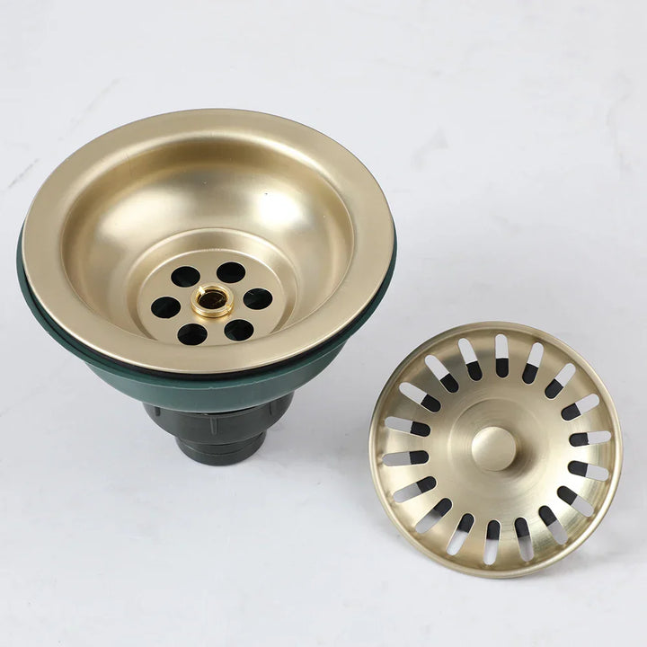 AquaGuard Stainless Steel Sink Strainer with Odor Filter – Pop-Up Stopper & Anti-Blocking Basket Bowlift
