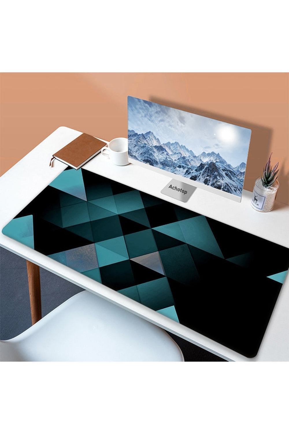 White Art Mouse Pad Desk Mat | Bowlift