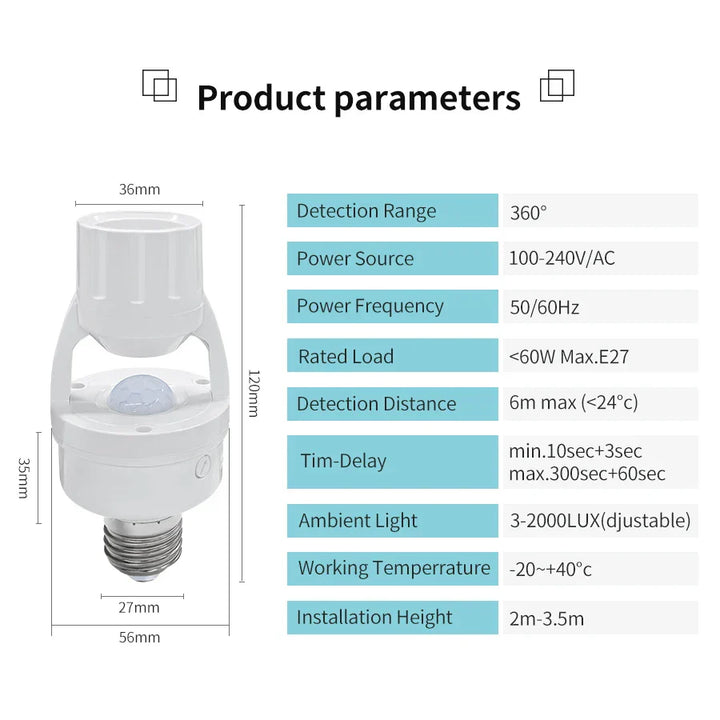 BowLift | Motion-Activated Adjustable Smart Light Socket