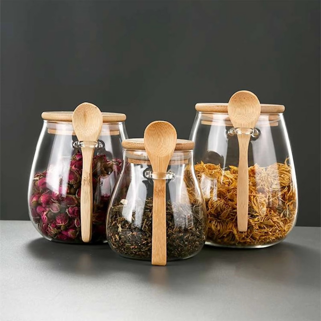 BowLift | Premium Glass Airtight Canister with Sealed Lid for Kitchen Storage