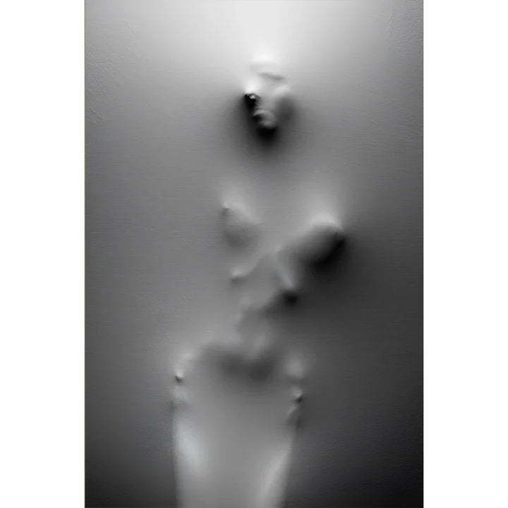Modern Art Abstract Ghostly Figures In The Wall Canvas Prints Black White Wall Art Posters Pictures For Living Room Bedroom Art Decor | Bowlift