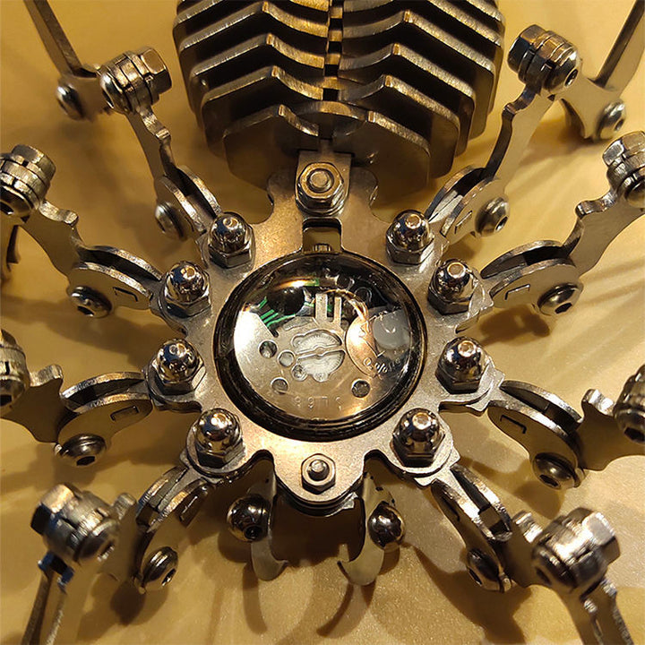 BowLift | Robot spider Stainless Steel Mechanical Clock