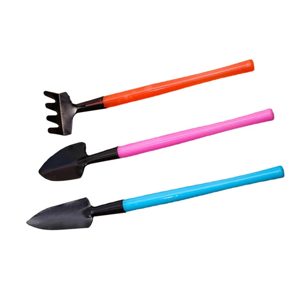 BowLift | Florinita 3-piece Mini Garden Tool Set | Hand Trowel, Rake & Shovel | For Houseplants & Bonsai | 22 cm Length