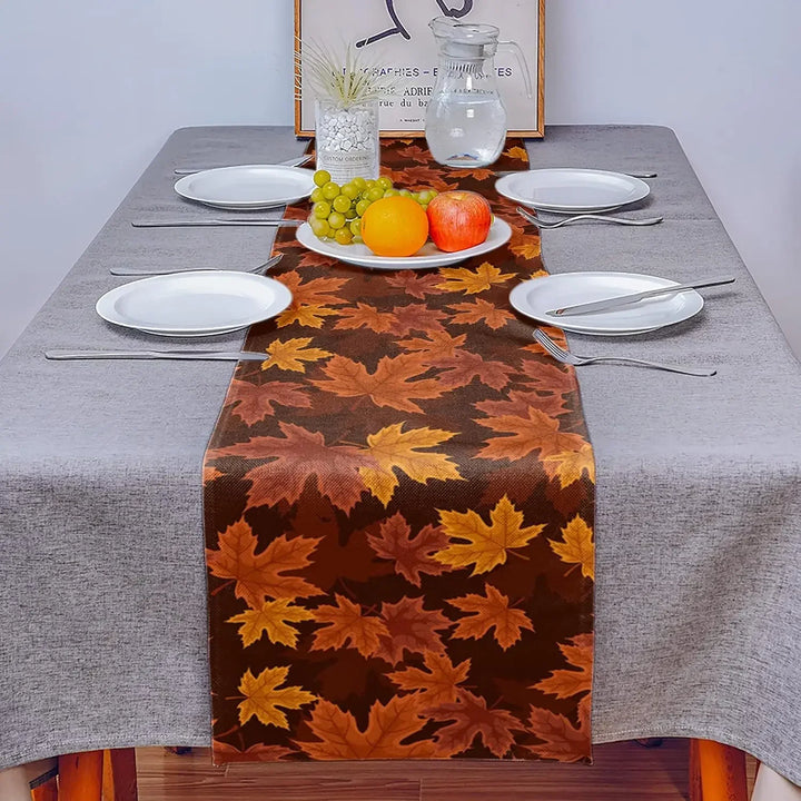 BowLift | Autumn Table Runner LinenHarvest | Pure Linen | Durable & Washable