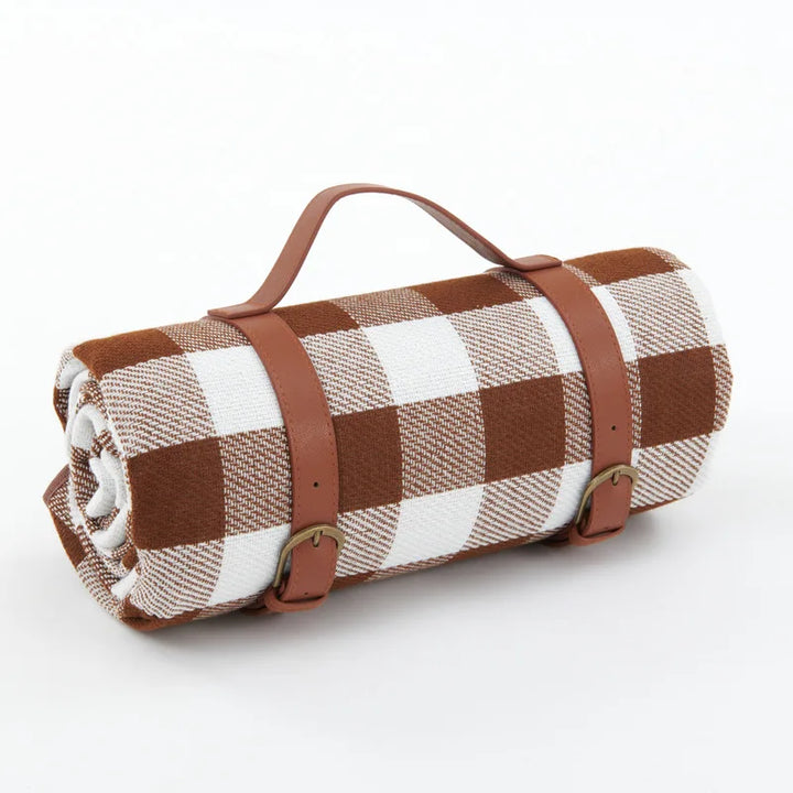 NovaPlaid | Waterproof foldable picnic blanket with carry strap | Bowlift