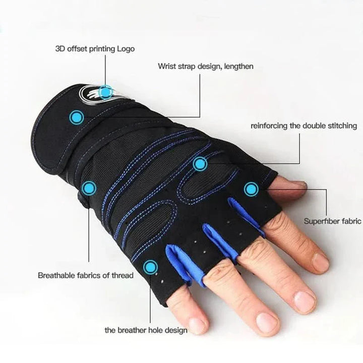 BowLift | Shock-resistant training gloves with wrist support | For weight training, fitness & cycling