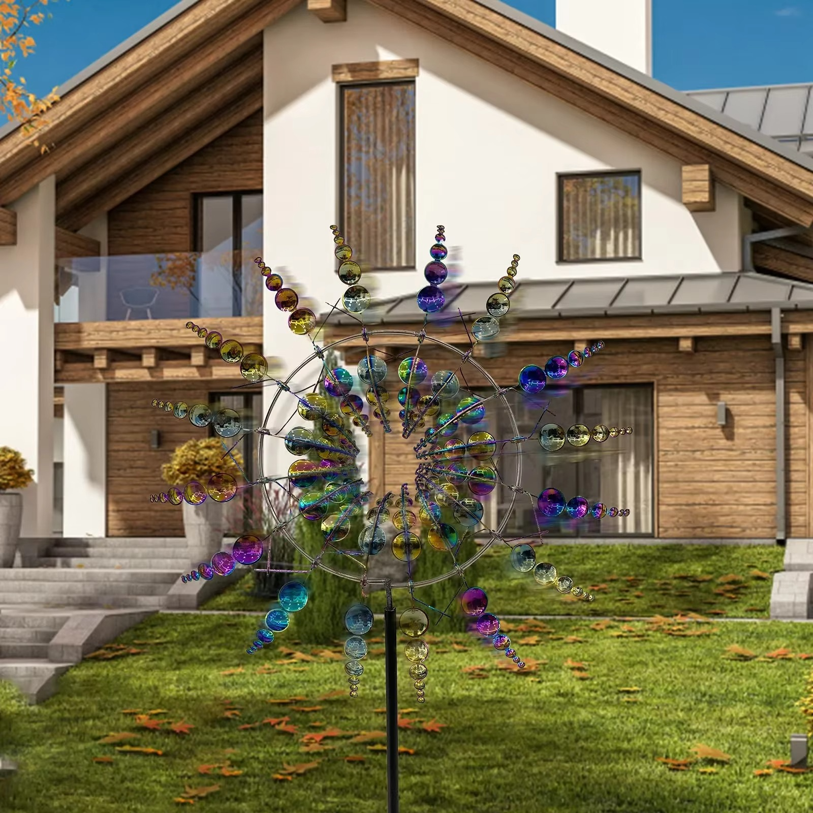 BowLift | Enchanting Solar-Powered 3D Kinetic Wind Sculpture for Gardens