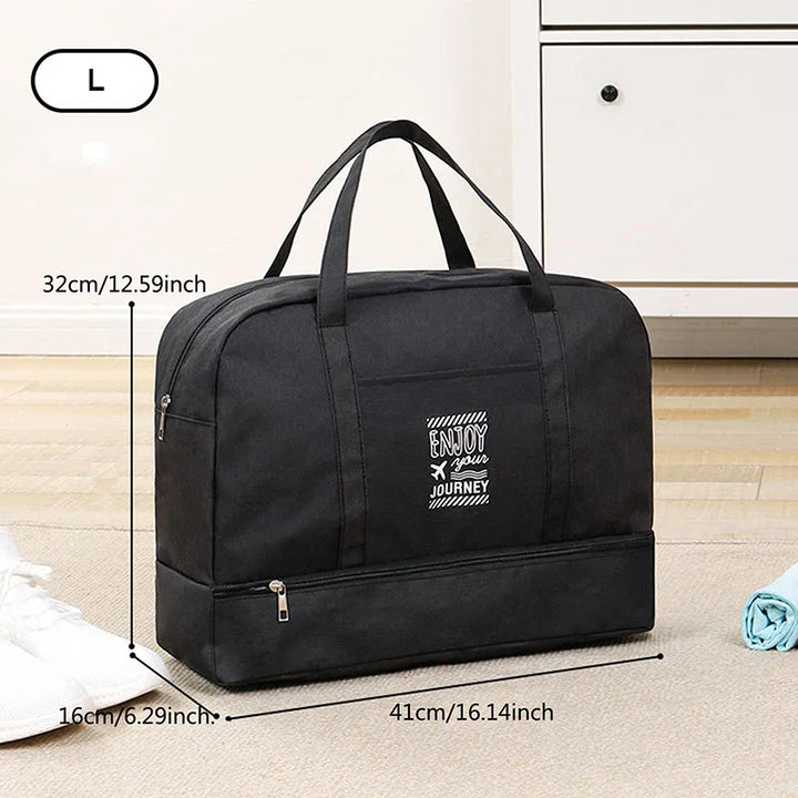 BowLift | Lugviva Foldable Travel Bag for Women | Large Weekend Bag made of Oxford Fabric | Carry-on Bag for Travel, Everyday & Sports