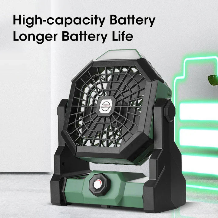 BowLift | LumoFan Pro | Camping Fan with LED | 7800 mAh Battery | USB Rechargeable