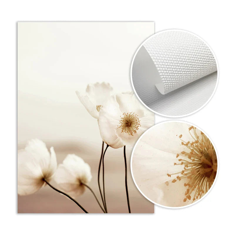 Simple Nature Floral Landscape Gallery Wall Art Fine Art Canvas Prints Minimalist Nordic Pictures For Living Room Scandinavian Home Decor | Bowlift