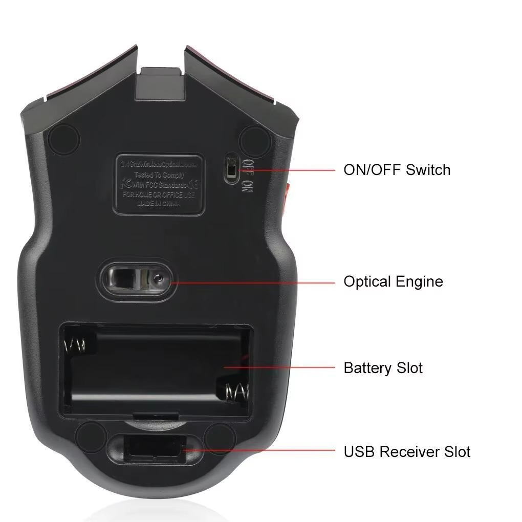 BowLift | Precision 2.4G Wireless Optical Mouse with USB Receiver