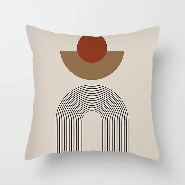 BowLift | Aurum Cushion Cover - Modern Black-White Cushion Cover with Abstract Art Print