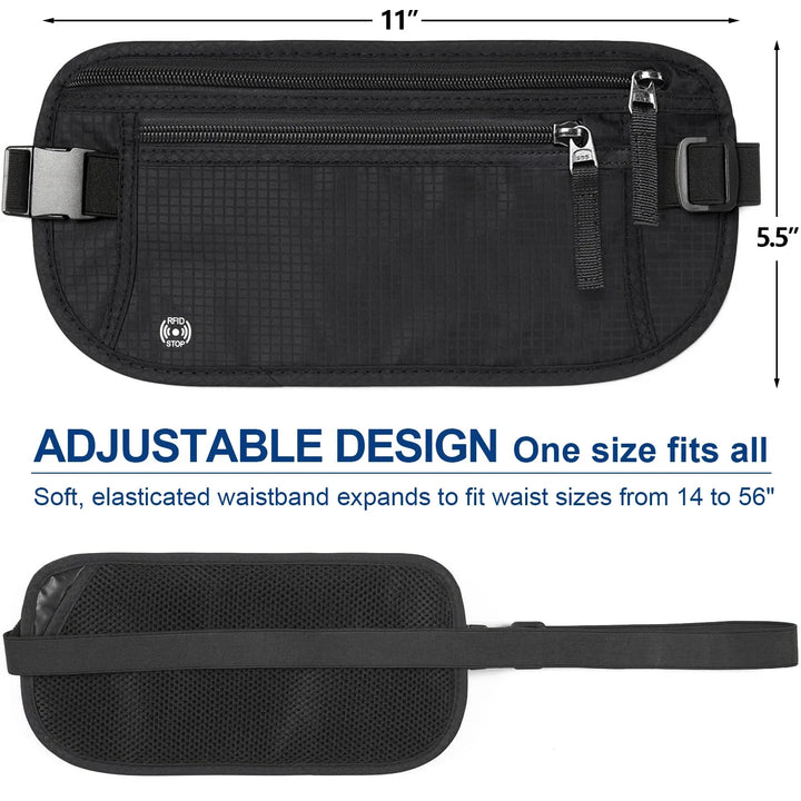 BowLift | SafeTraveler Waist Bag | RFID Protection | Hidden Security Pocket | For Men & Women