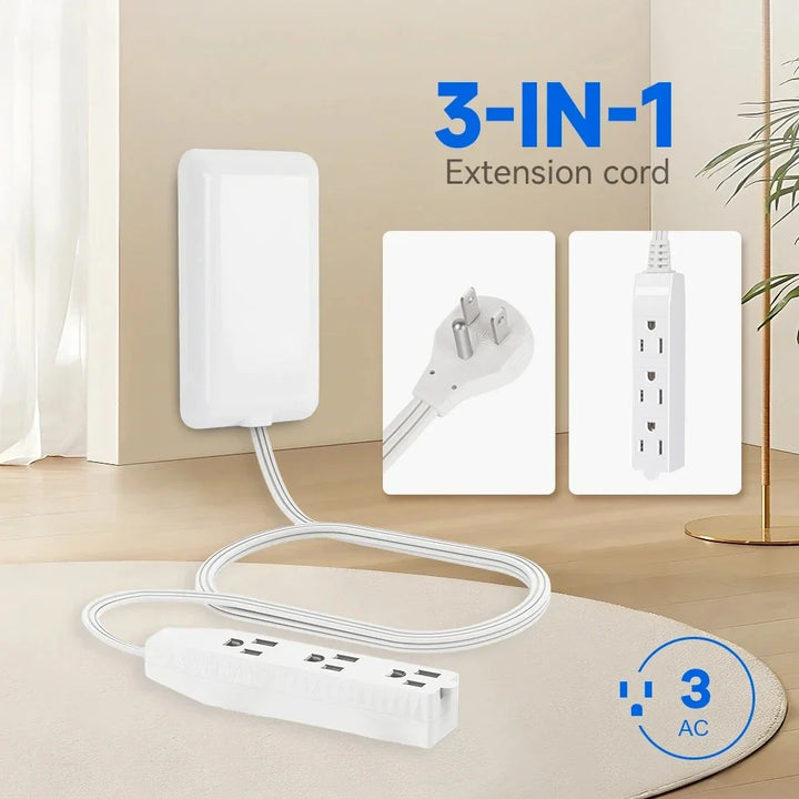 BowLift | Ultra-Thin Wall Panel Plug with Extension Cord