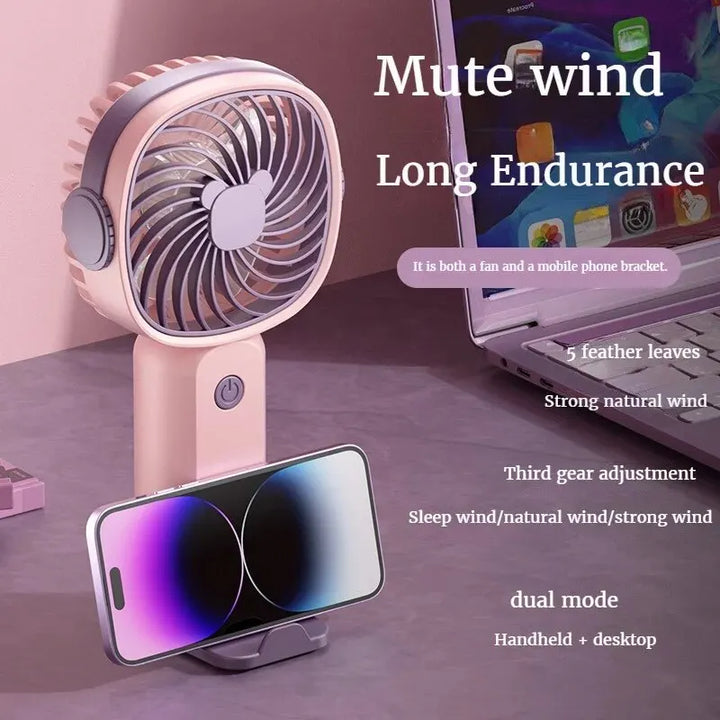 BowLift | Airvalo Mini Fan | USB & Rechargeable | Portable & Quiet | Compact Design