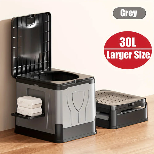 BowLift | Foldable Camping Toilet Camploo XL | Portable with Lid | Extra Large & Sturdy | For Outdoor, Travel & Boat