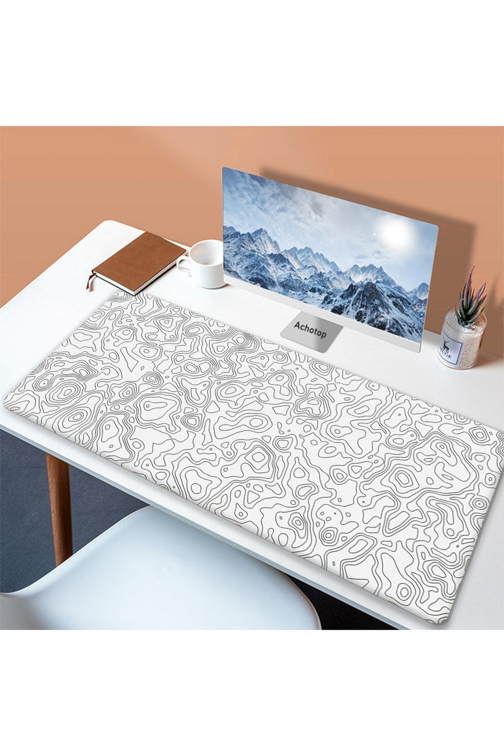 White Art Mouse Pad Desk Mat | Bowlift