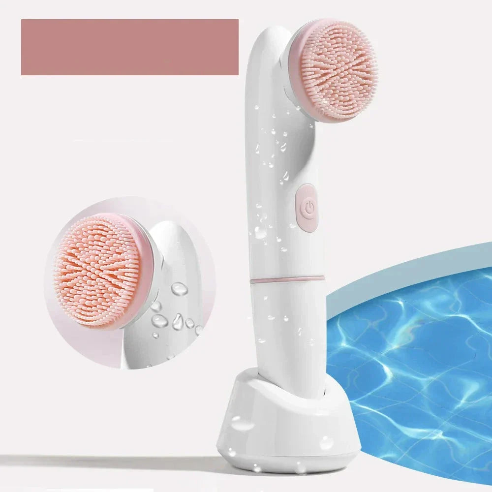 BowLift | Skinvora 2-in-1 Facial Cleansing Device Silicone | Deep Cleansing & Massage | Waterproof & Skin-Friendly | 15.8 × 4.7 × 2.7 cm
