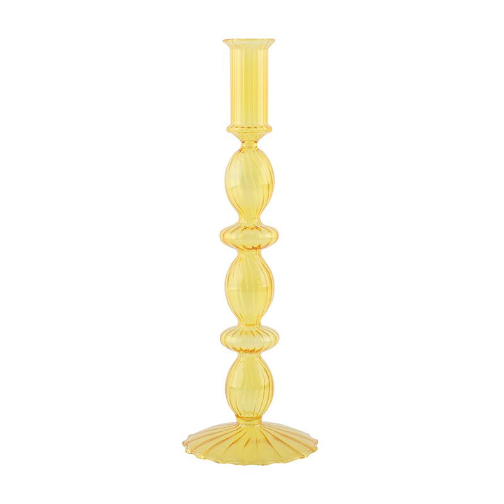Ribbed Glass Candleholders - Pastel | Bowlift
