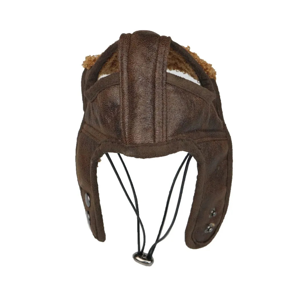Winter pilot cap for pets warm and comfortable Bowlift