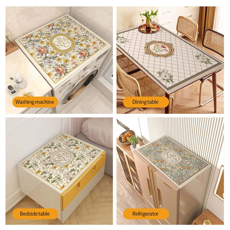 BowLift | Retro Floral Washing Machine Cover Drainer Mat