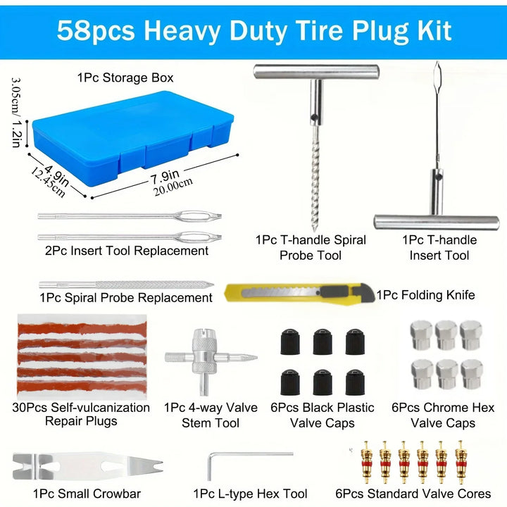 Tire Repair Kit Car Motorcycle | Bowlift