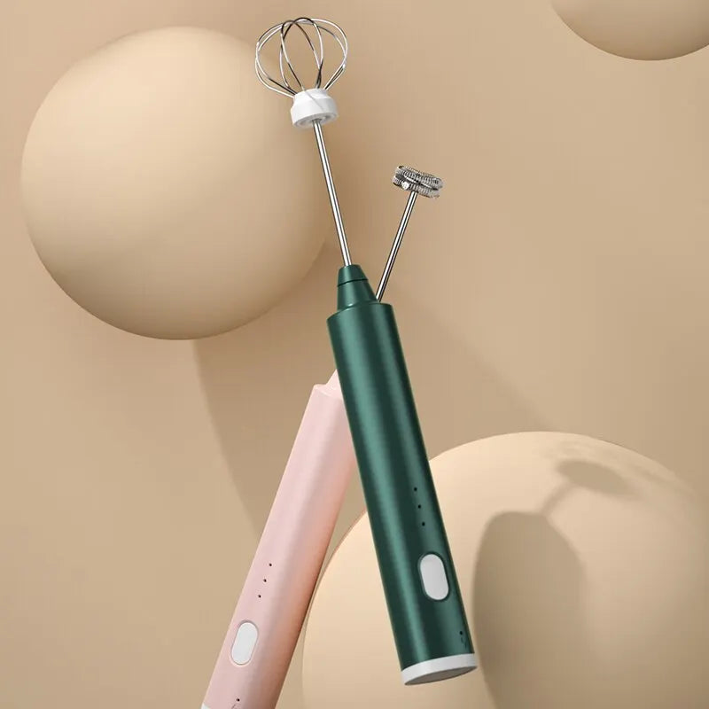 BowLift | FROTHORIA Electric Milk Frother & Mixer | Rechargeable | 3 Speeds | 2 Attachments
