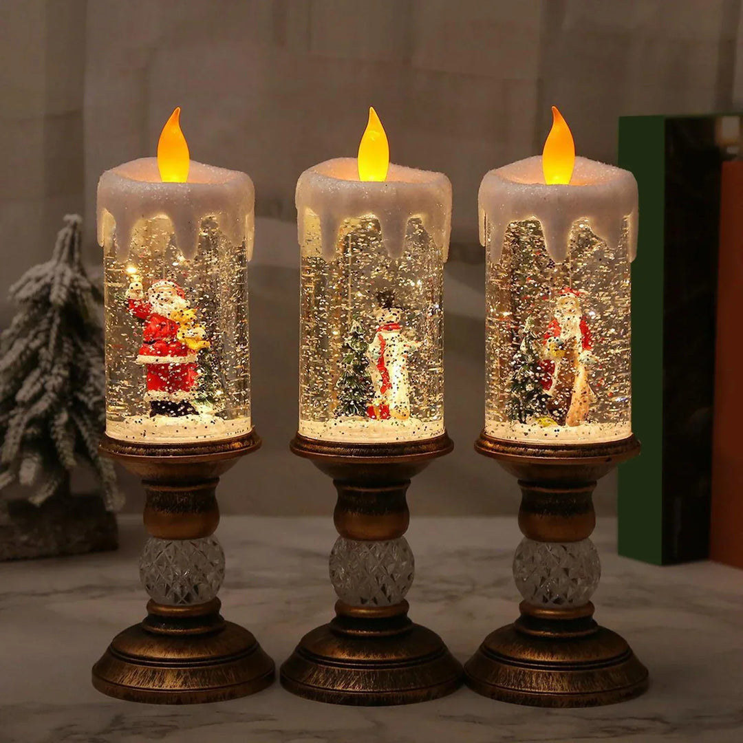 Crystal Echo Christmas Water Candle | Bowlift