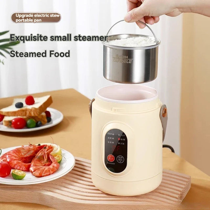 BowLift | NutriCook One Electric Mini Cooker 1L | Portable Slow Cooker & Soup Maker | Smart Timer Function | For Office & Home