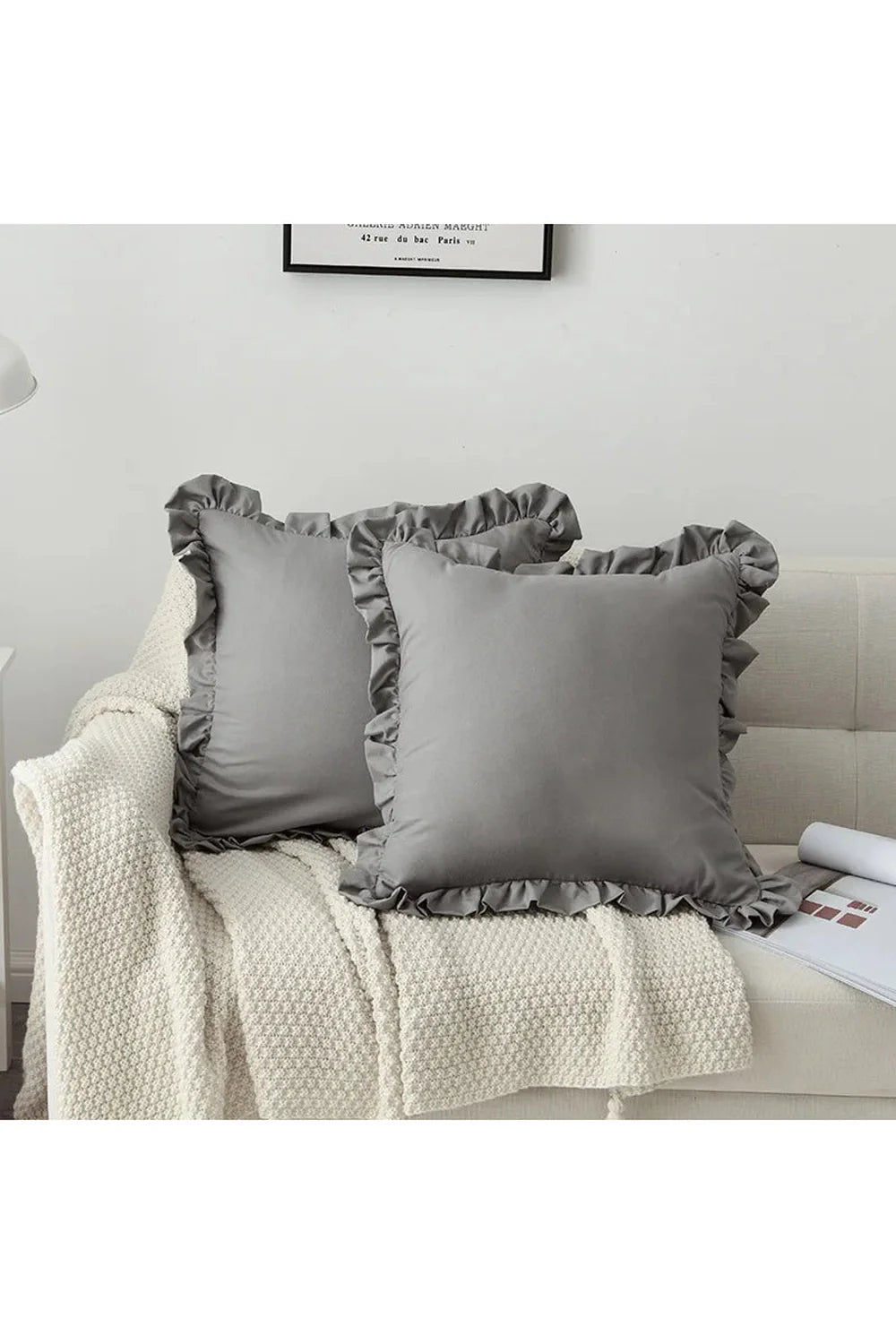 solid ruffle pillowcase | Bowlift