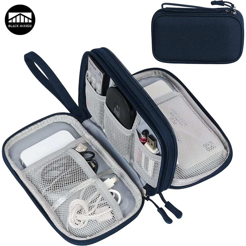 BowLift | Techviva PackSafe Electronic Organizer Bag | 2-layer & waterproof | For cables, chargers, USB & accessories | Compact & portable