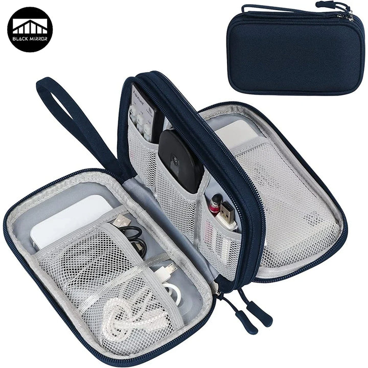 BowLift | Techviva PackSafe Electronic Organizer Bag | 2-layer & waterproof | For cables, chargers, USB & accessories | Compact & portable